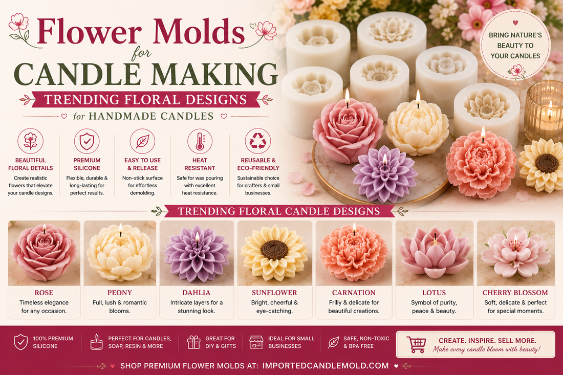 Flower Molds for Candle Making: Trending Floral Designs for Handmade Candles