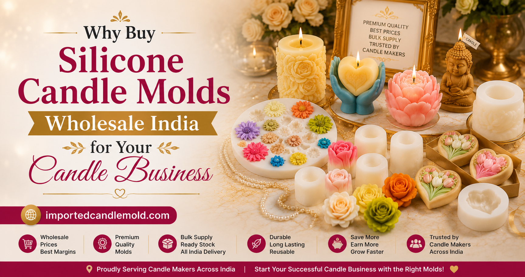 Why Buy Silicone Candle Molds Wholesale India for Your Candle Business