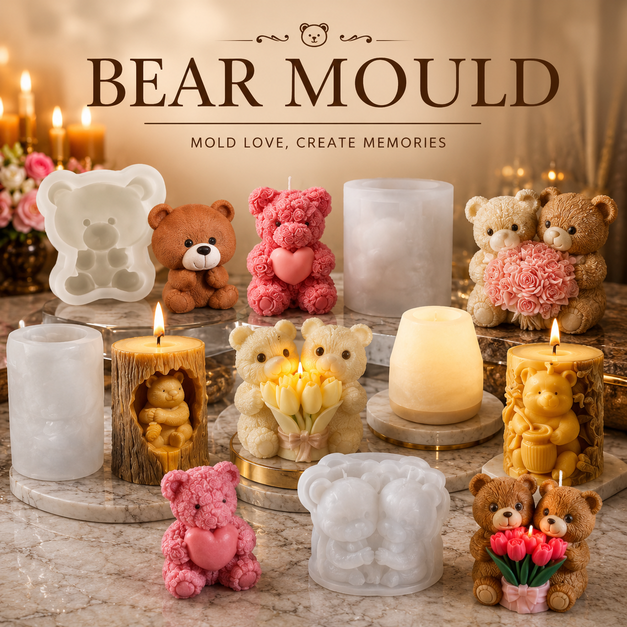 BEAR CANDLE MOULD