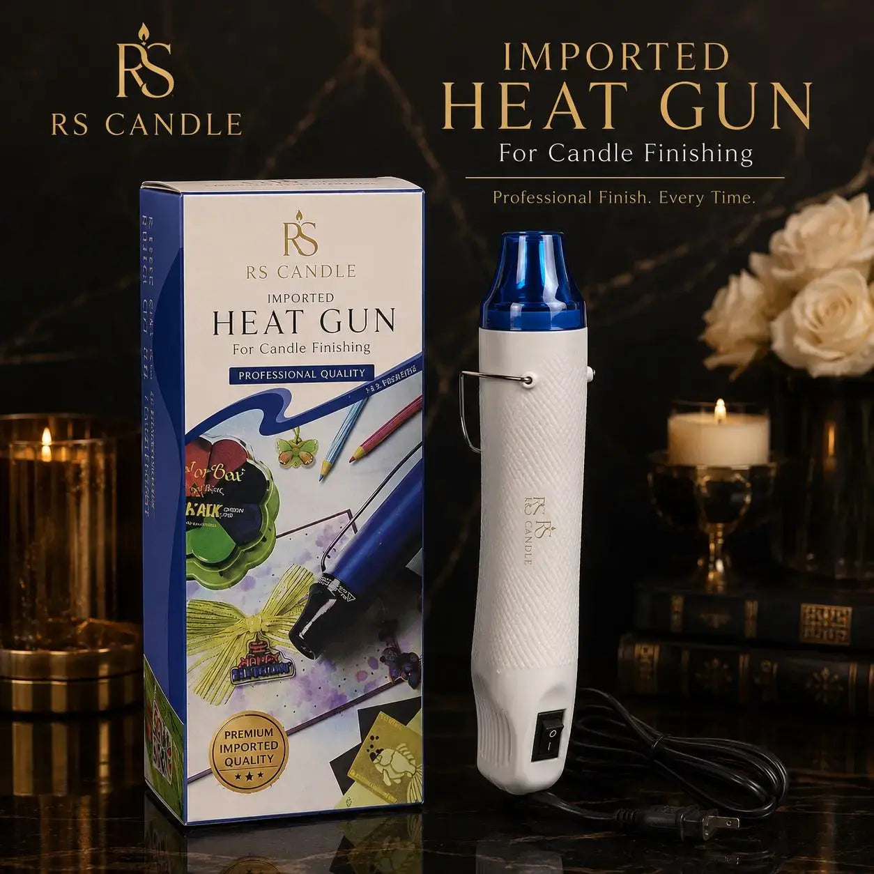 Heat gun imported for candle finishing