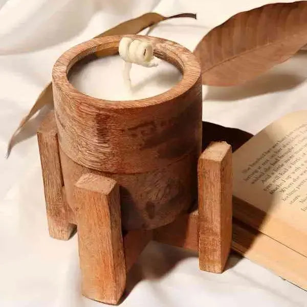 Jar with stand for candle making