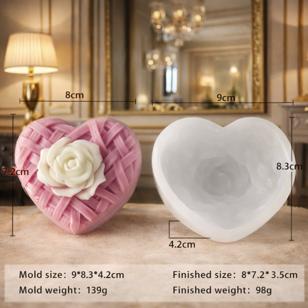 8.9 cm heart mold