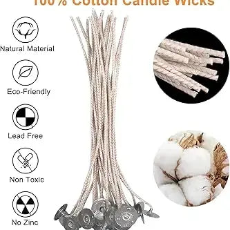 Eco braided wick soya cotted 25 pc