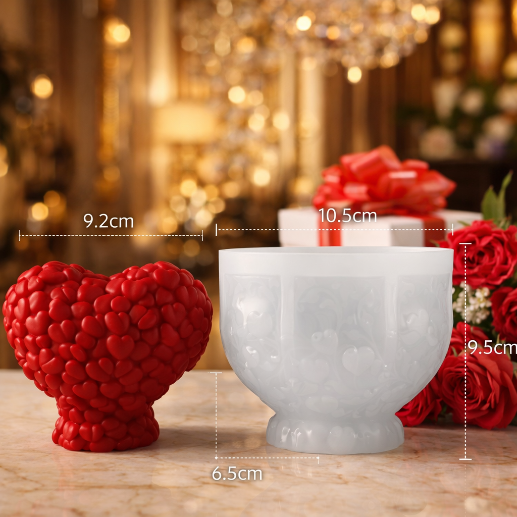 Heart candle mould