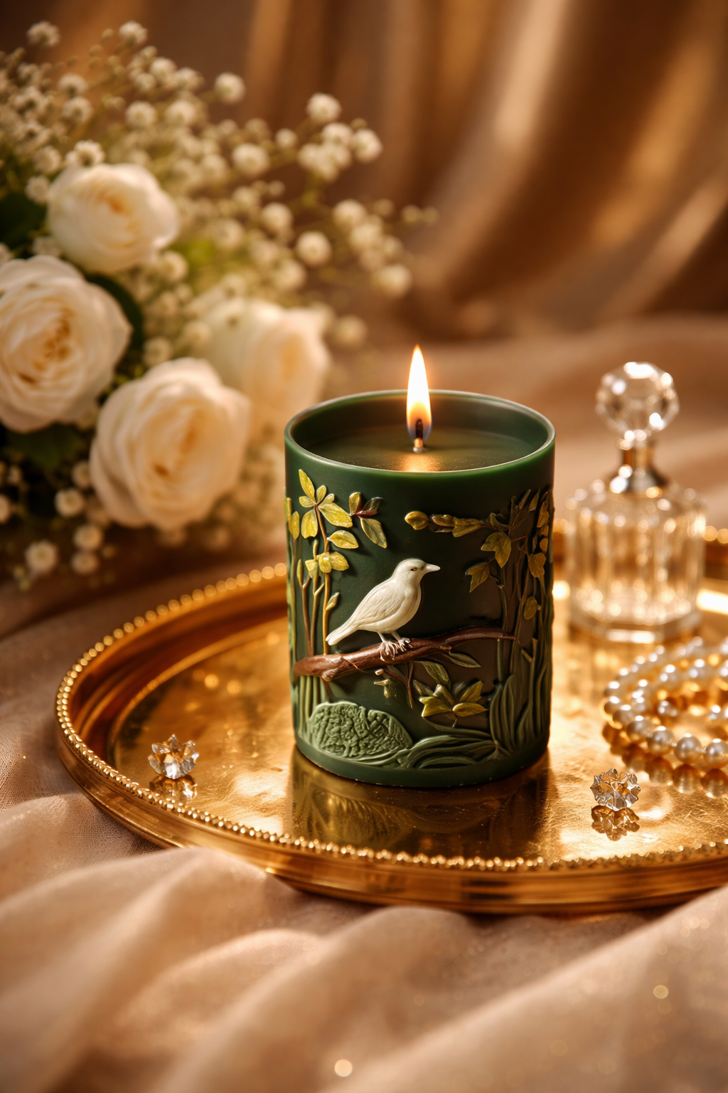 Birds pillar candle mould  RKG 38