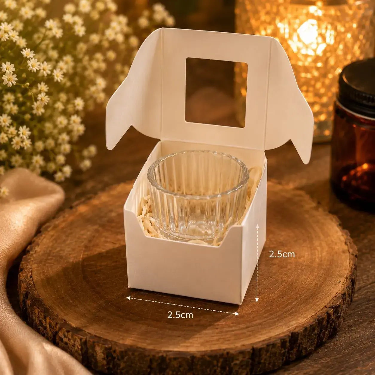 2.5-2.5-2.5 inch box 25 pc white