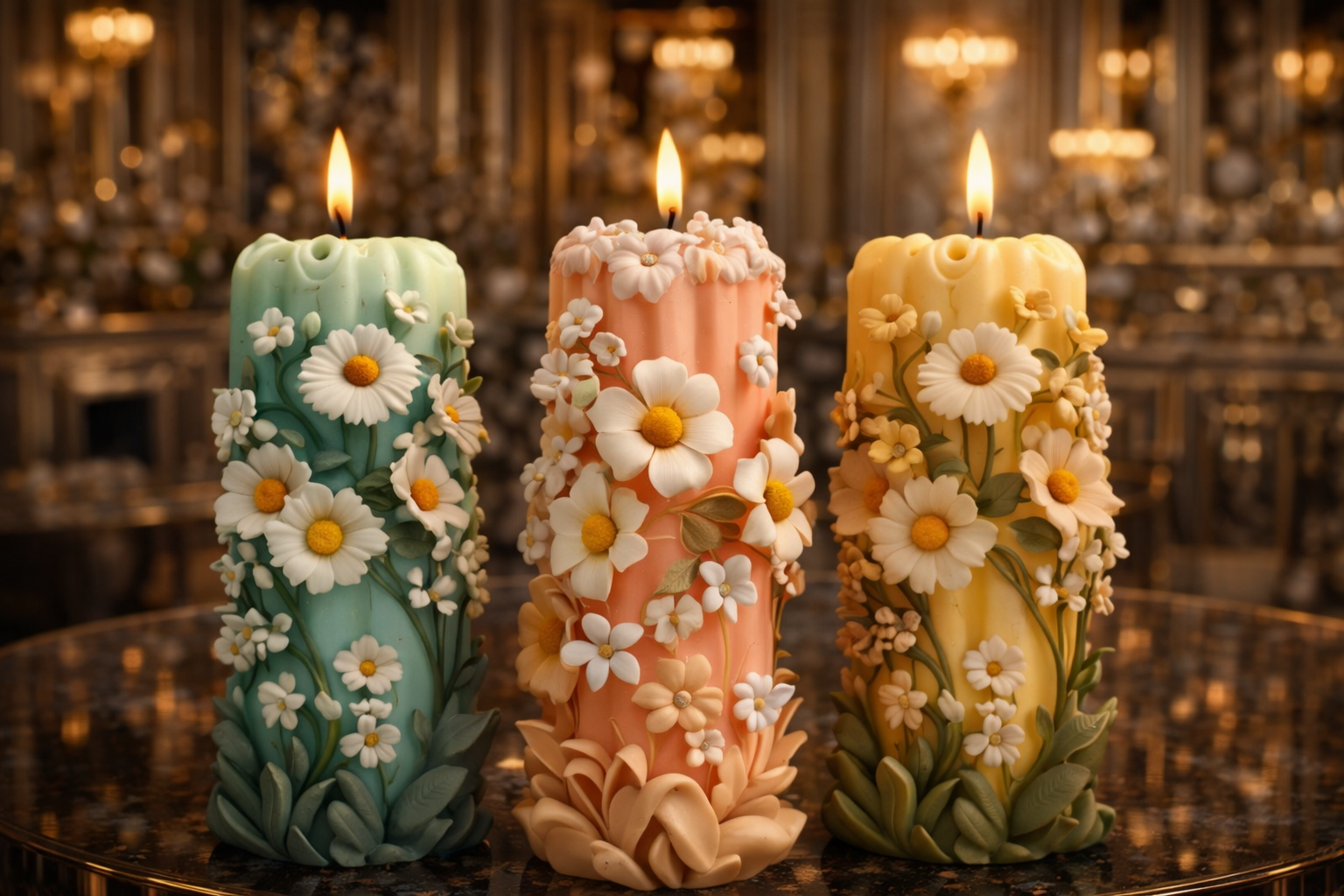 11 cm *6 cm flower mold pillar mold  RS 334