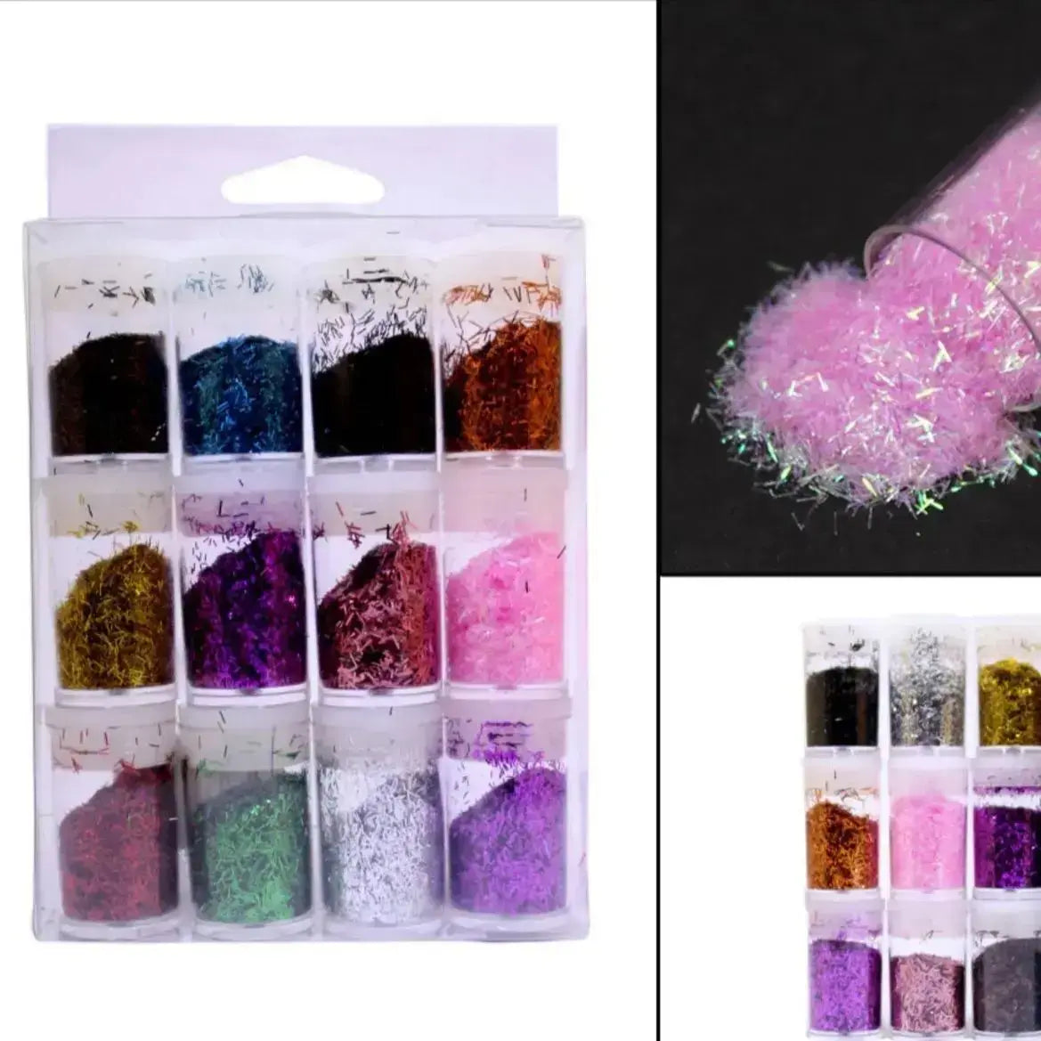 12 pc mini thread glitter for candle decoration