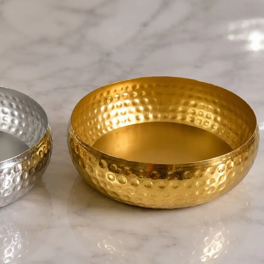 8 Inch Lotus Bowl Urli - Gold