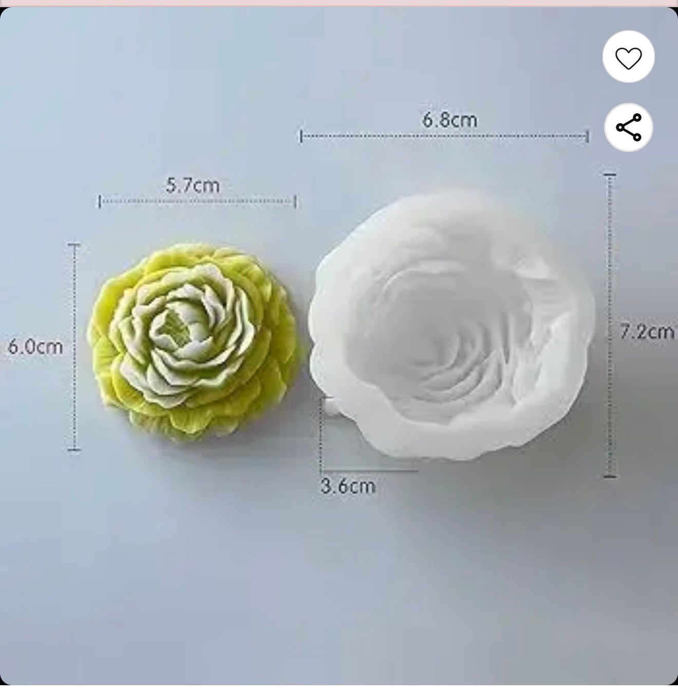 Peony mold 7 cm RKG 91