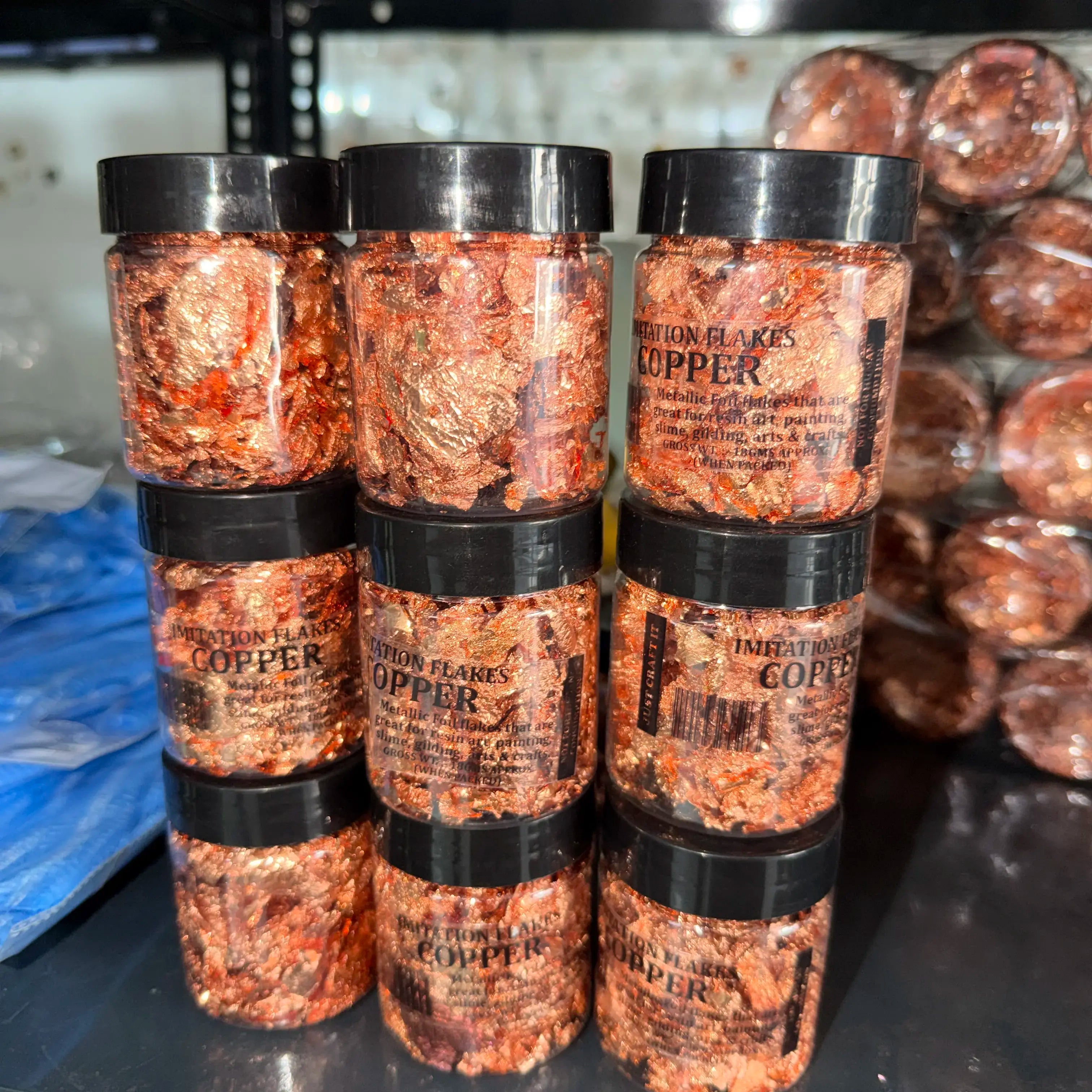 Rose gold foil vakr for candle decoration