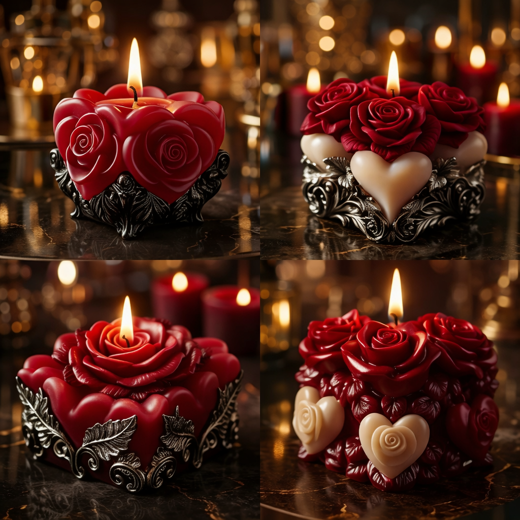 4pc heart mould