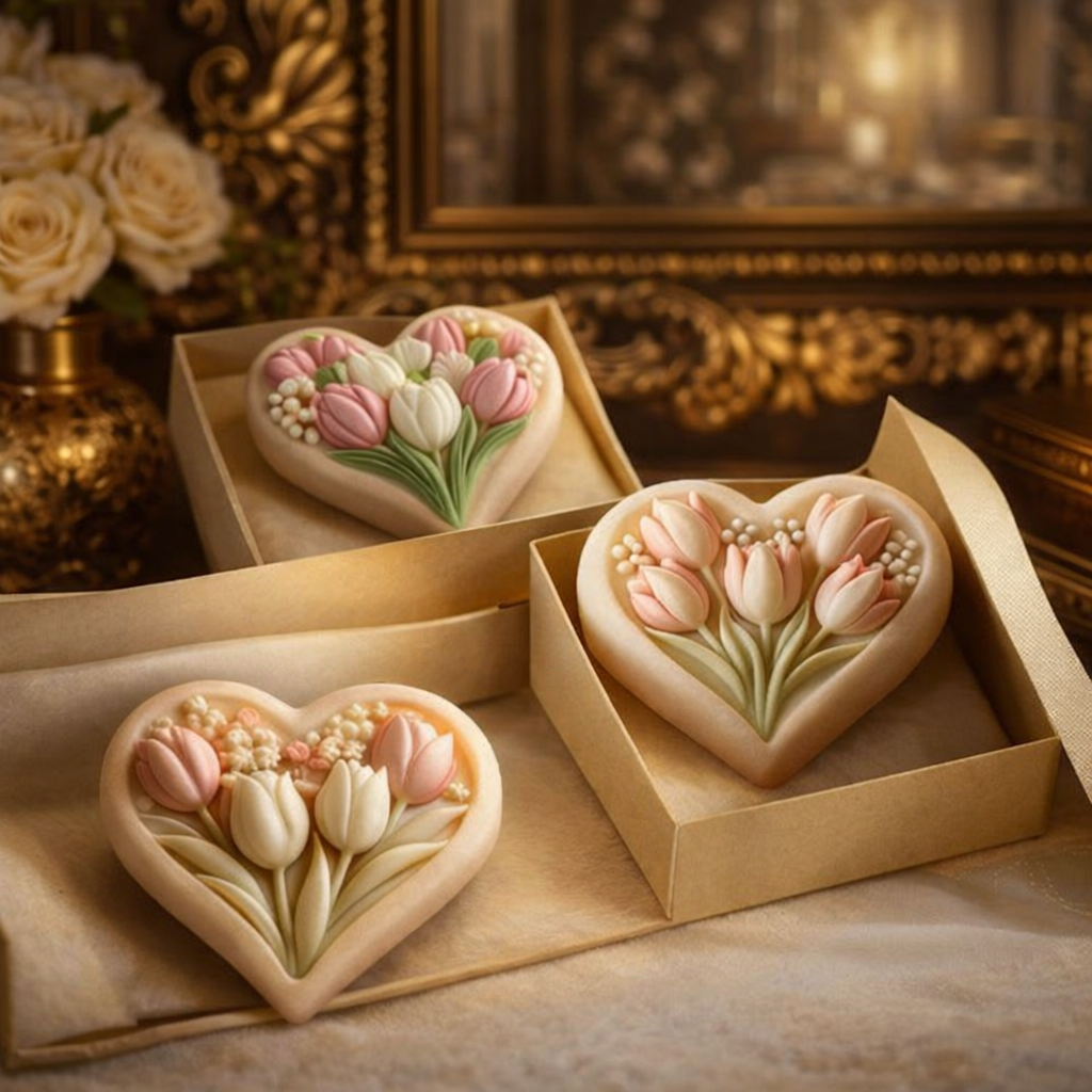 3 pc heart mold set