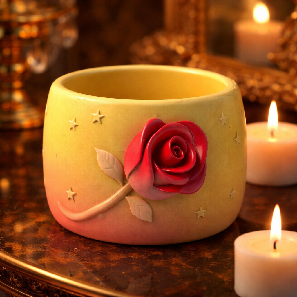 Rose jar mould gypsum mould planter mold mini RS293