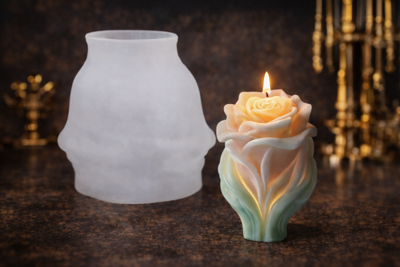 Rose mold pillar mold 10.5cm  RKG35