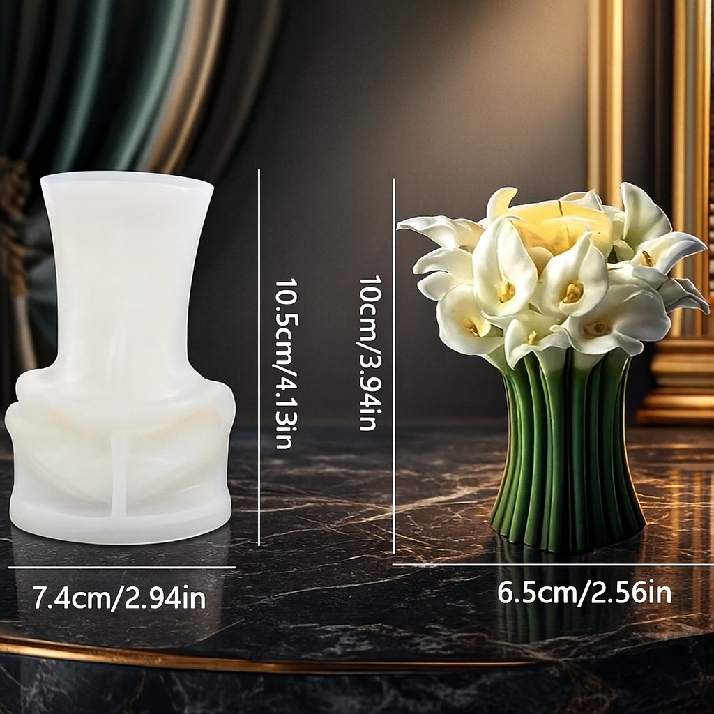 Flower pillar candle mould