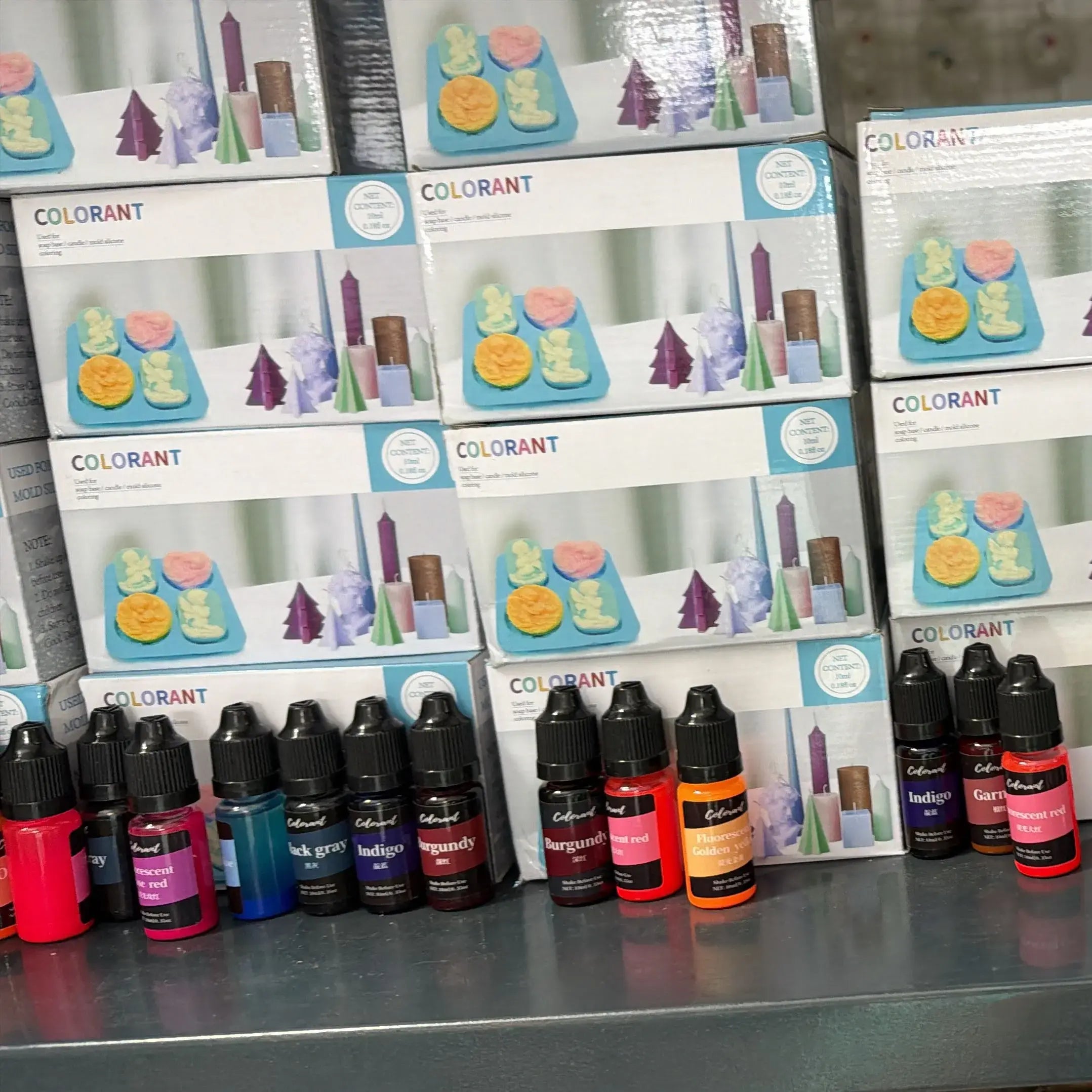 Colourant for shop and candle imported china colour 24 shades box