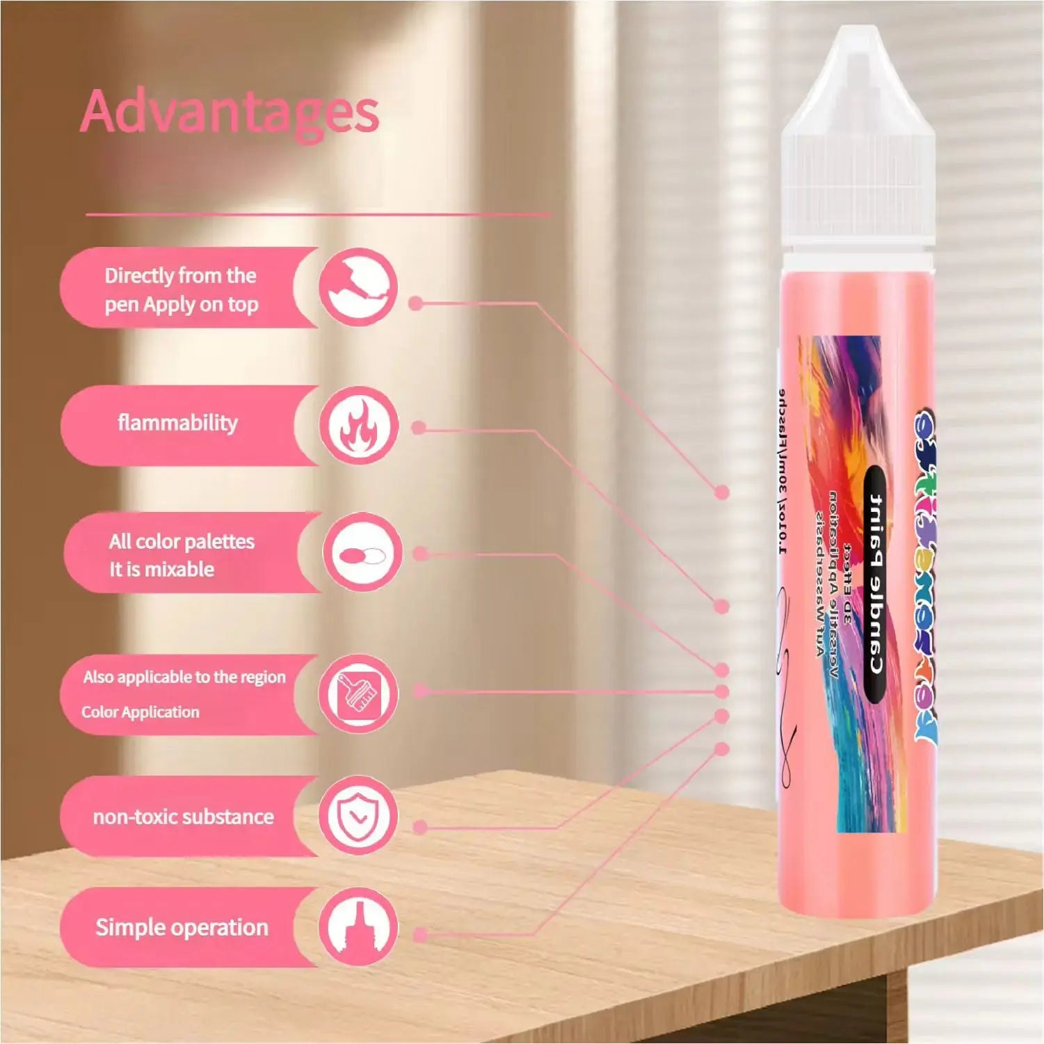 12 colour candle painting set imported