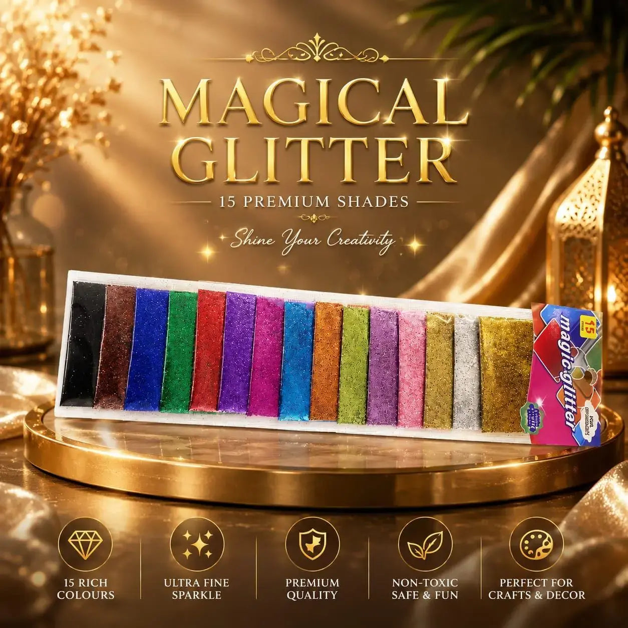 15 pc glitter for candle making