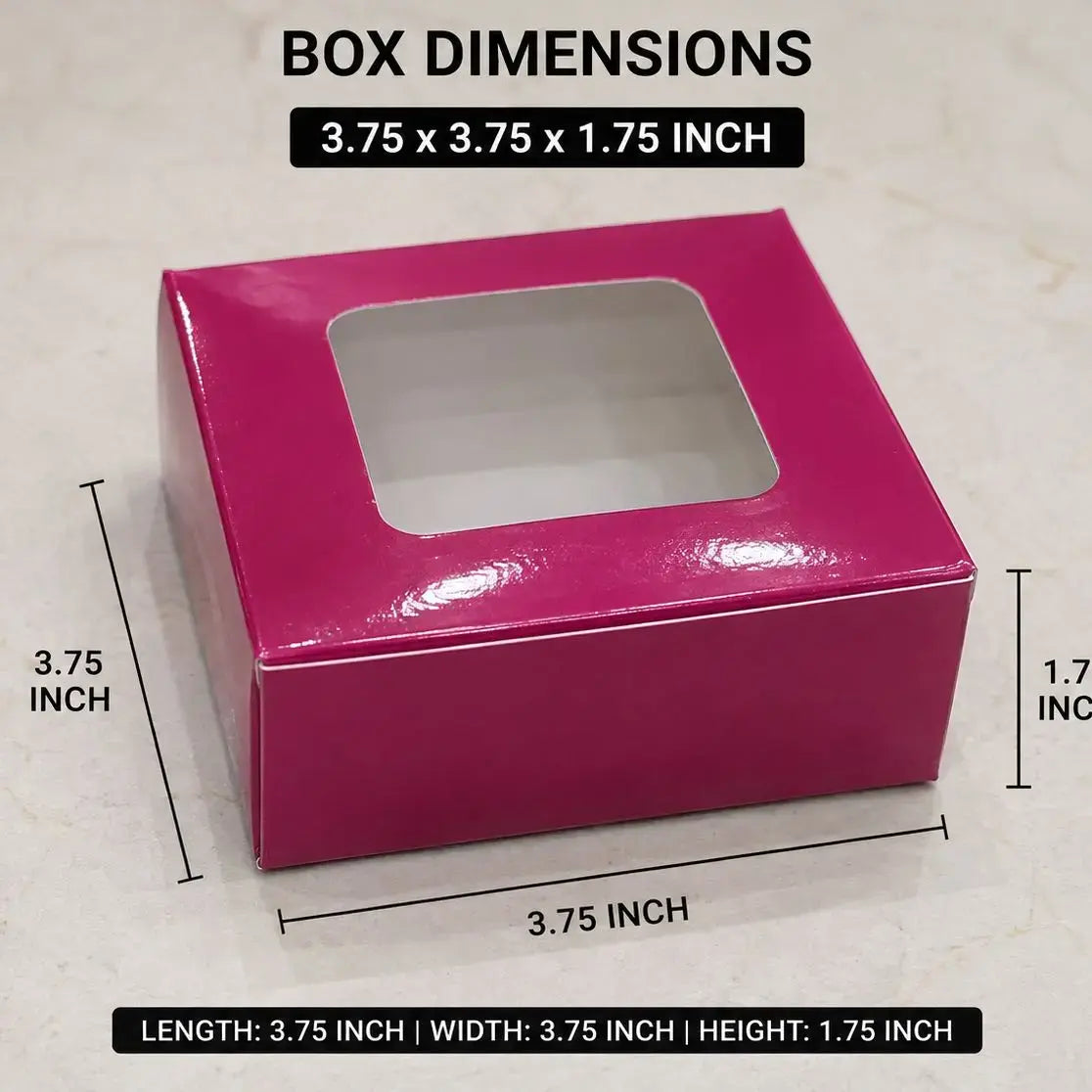 3.75-3.75-1.75 inch dark pink box 25 pc