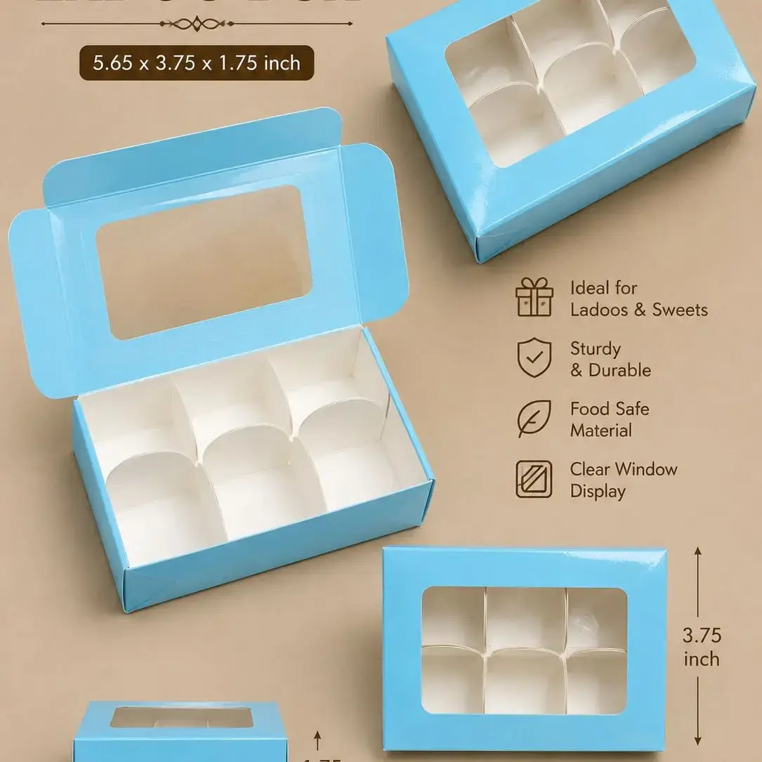 Blue 25 pc box 6 cavity box
