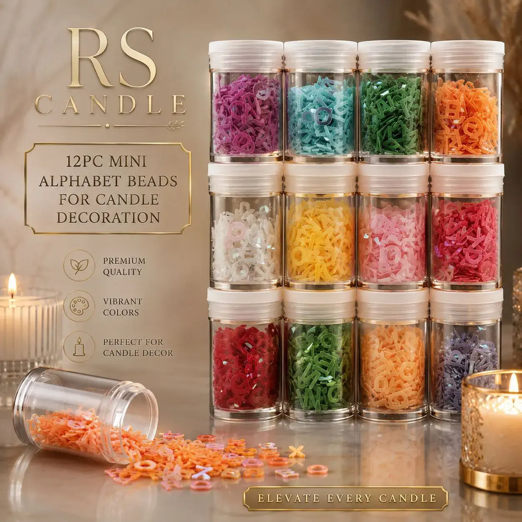 Mini alphabet bead for candle decoration