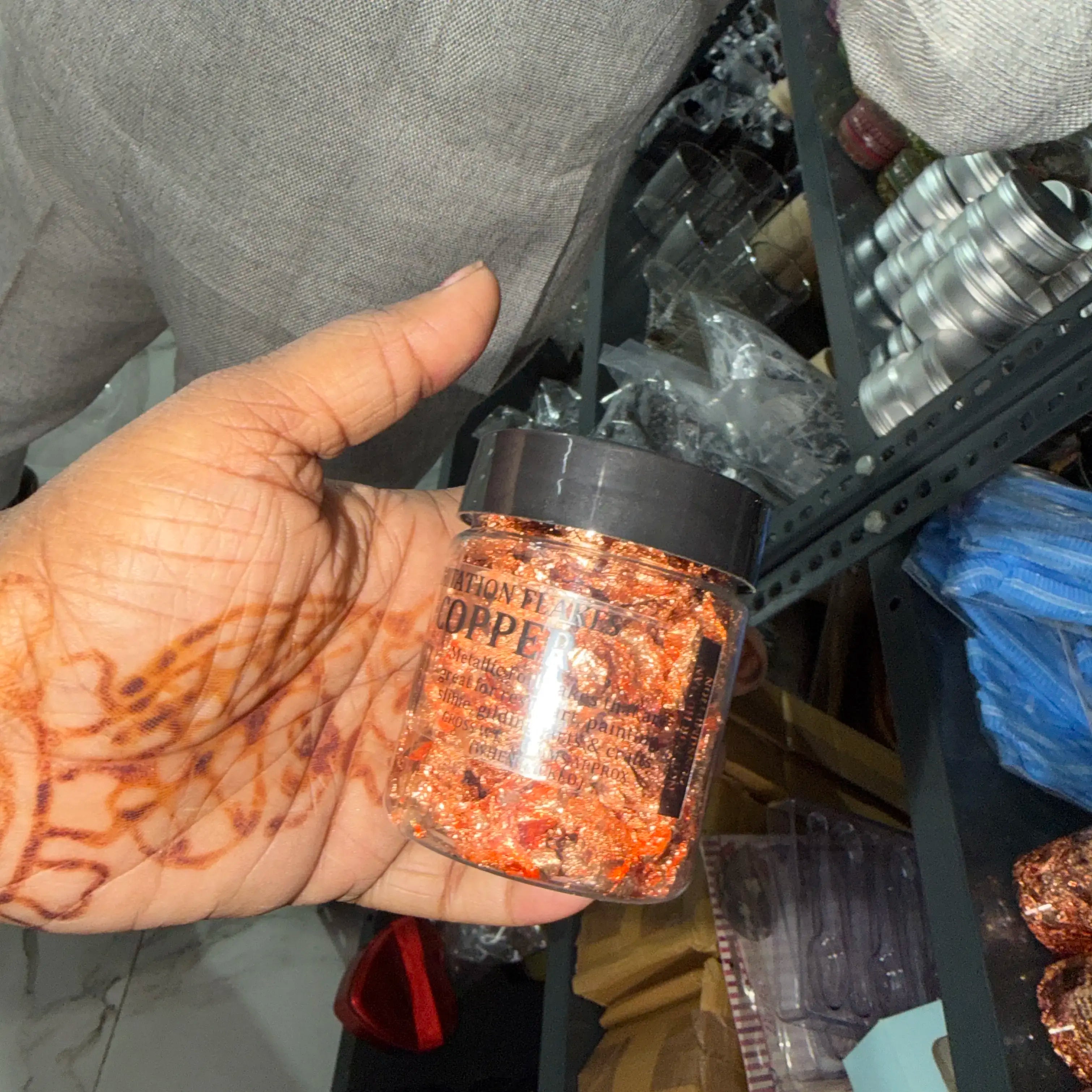 Rose gold foil vakr for candle decoration