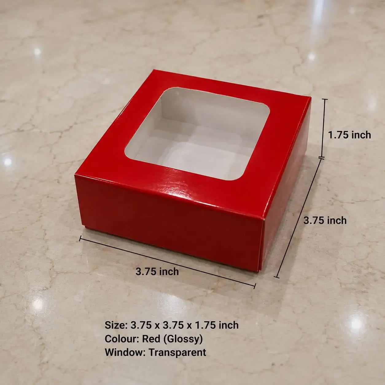 3.75-3.75-1.75 inch box 25 pc