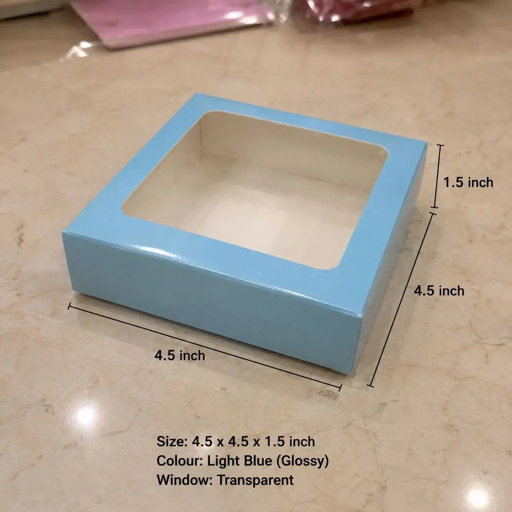 Light blue 4.5-4.5-1.5 inch box 25 pc