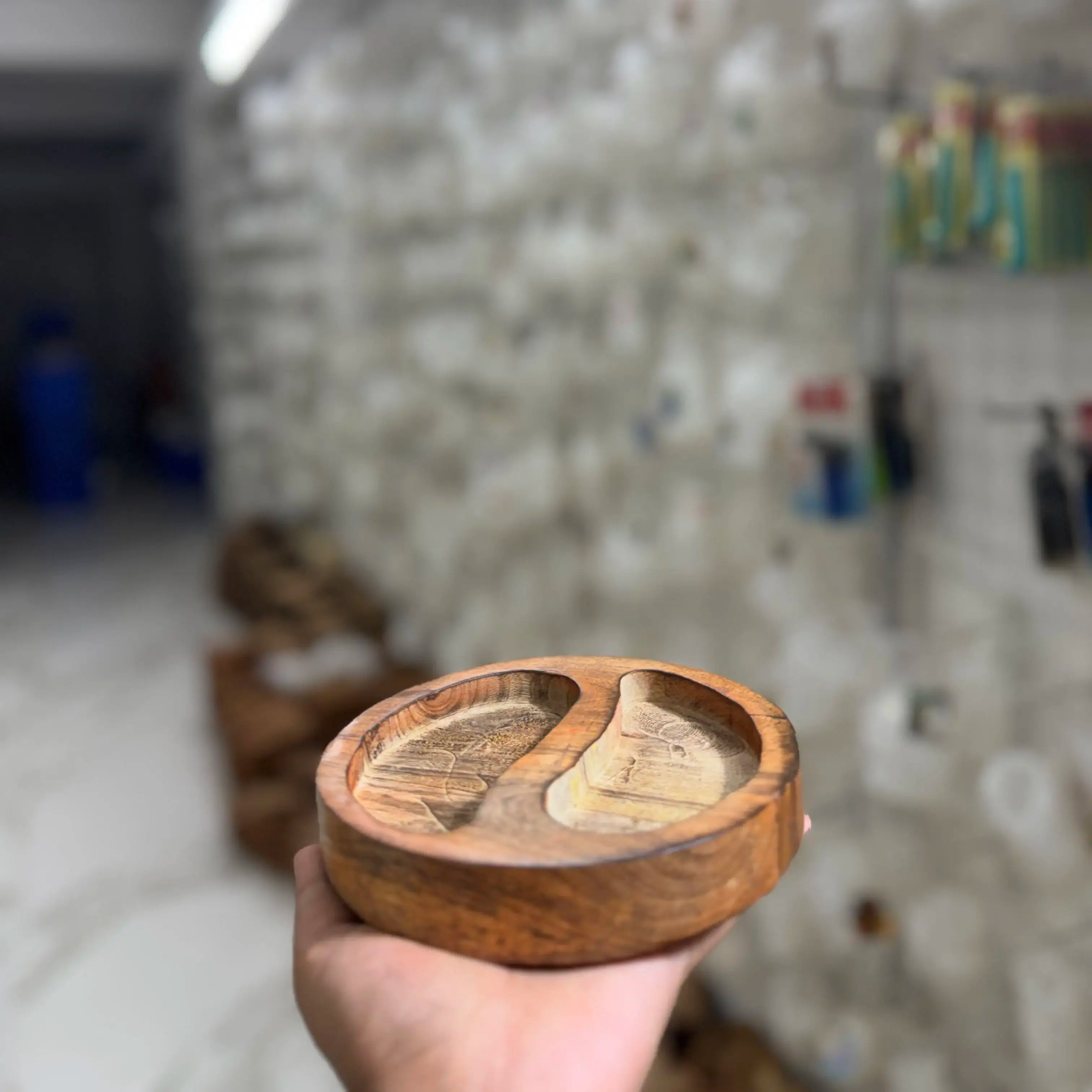 Wooden bowl for candle making