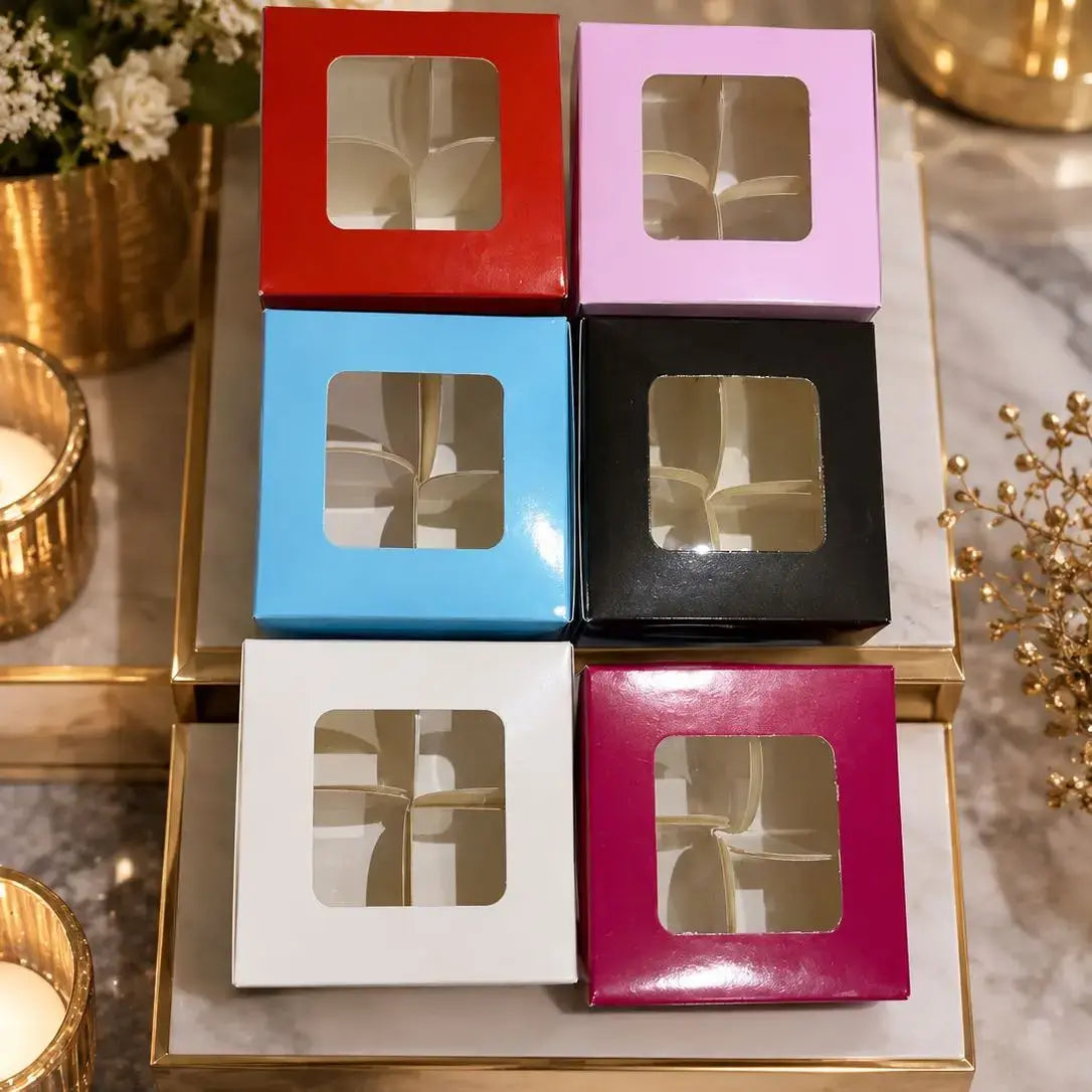150 box each 25 pc 4 ladoo box 3.75-3.75-1.75 inch with cavity