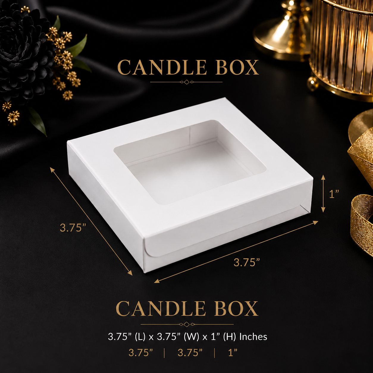 3.75-3.75-1 inch box 25 pc
