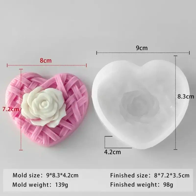 4pc heart mold