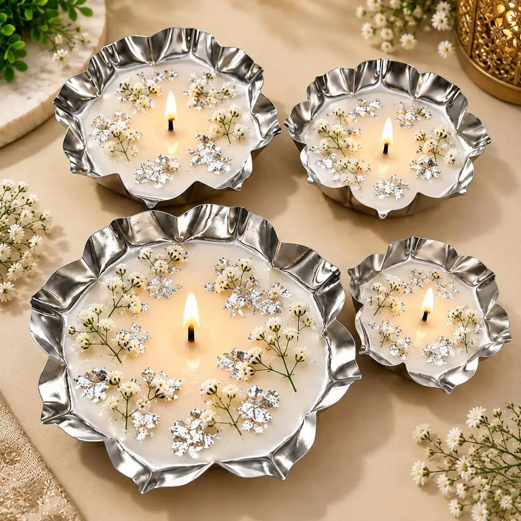 4 pc set lotus urli 3.5,4.5,5.5,6.5 inch