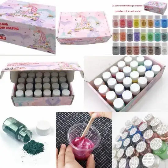 24 Shades Pearl Mica Powder Set imported