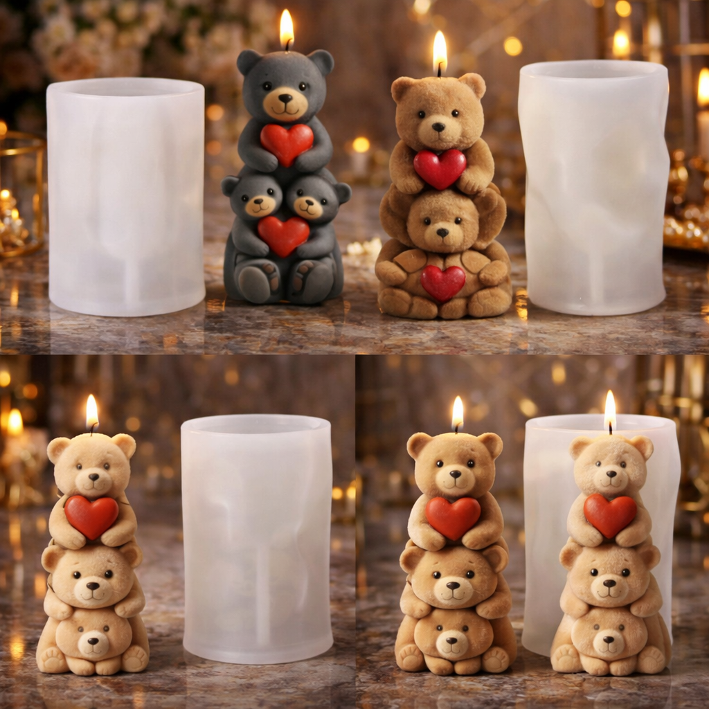 4 pc bear mould