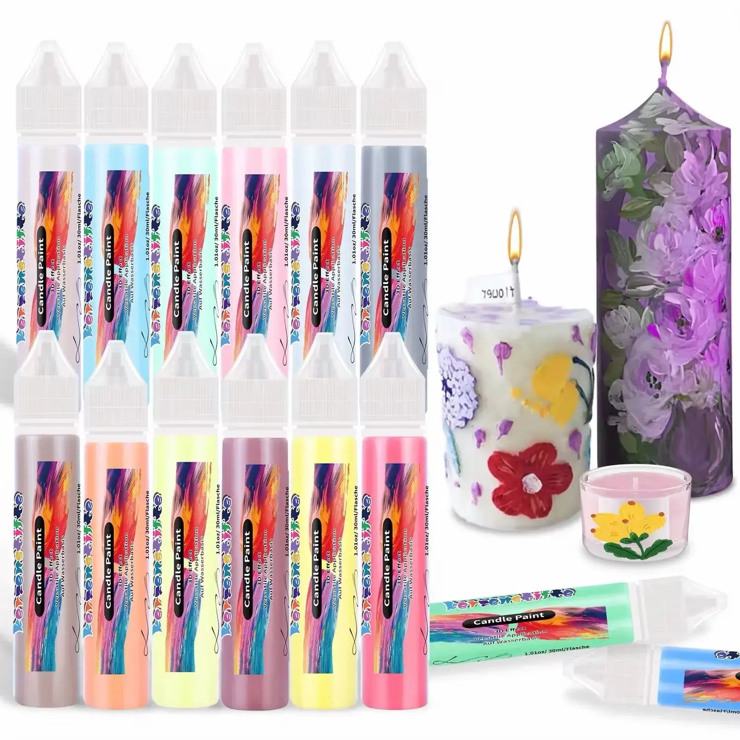 12 colour candle painting set imported