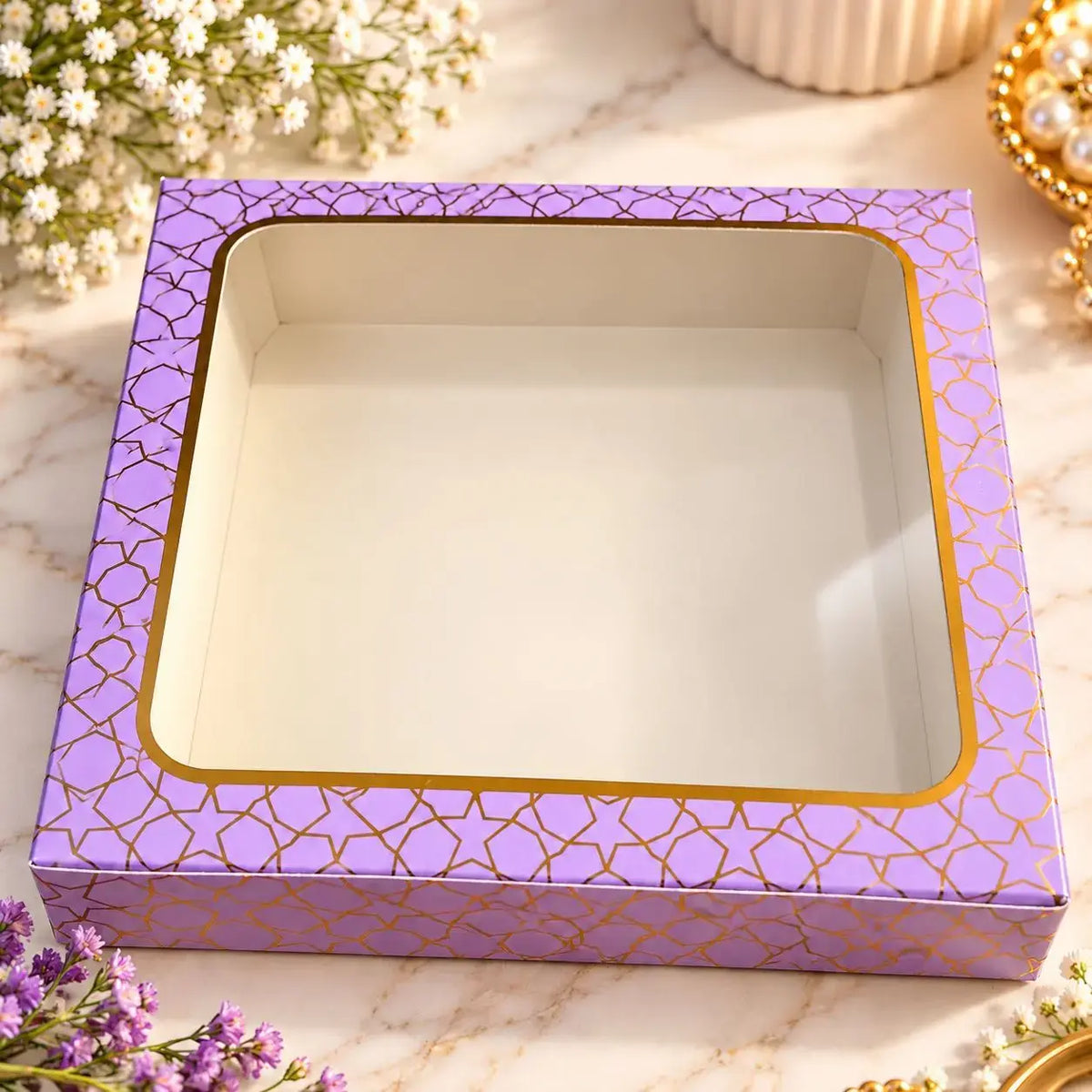 7.5-7.5-1.25 inch box 10 pc purple