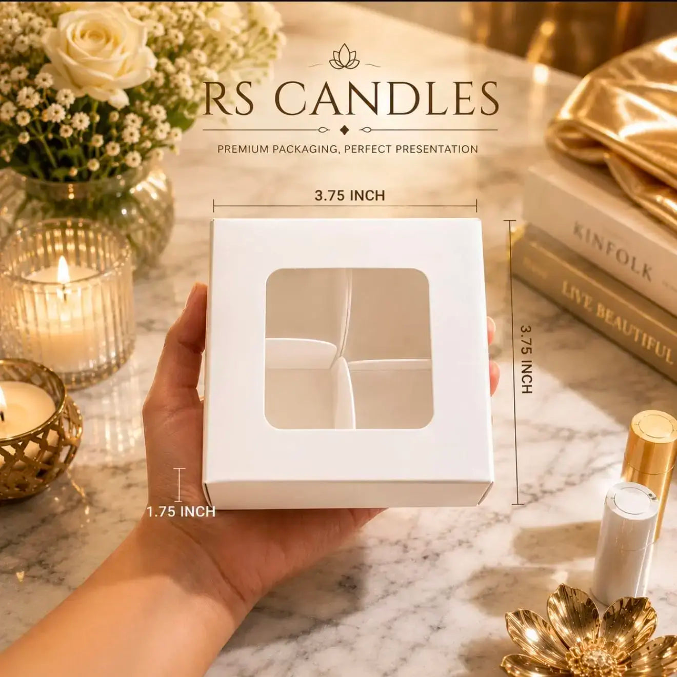 25 box white 3.75-3.75-1.75 inch ladoo box