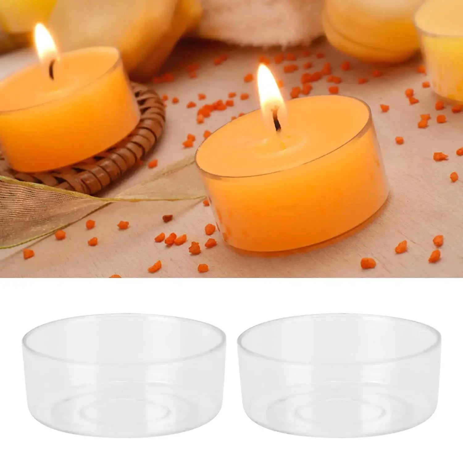 20 pc tea light cup circle with 20 wick small size