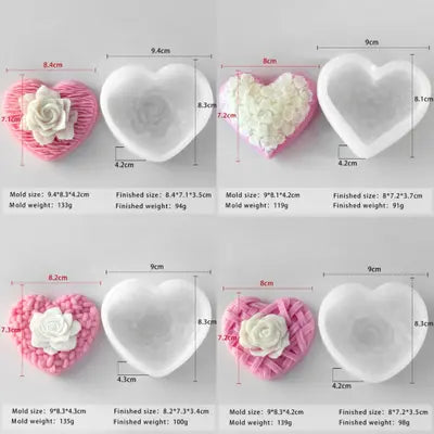 4pc heart mold