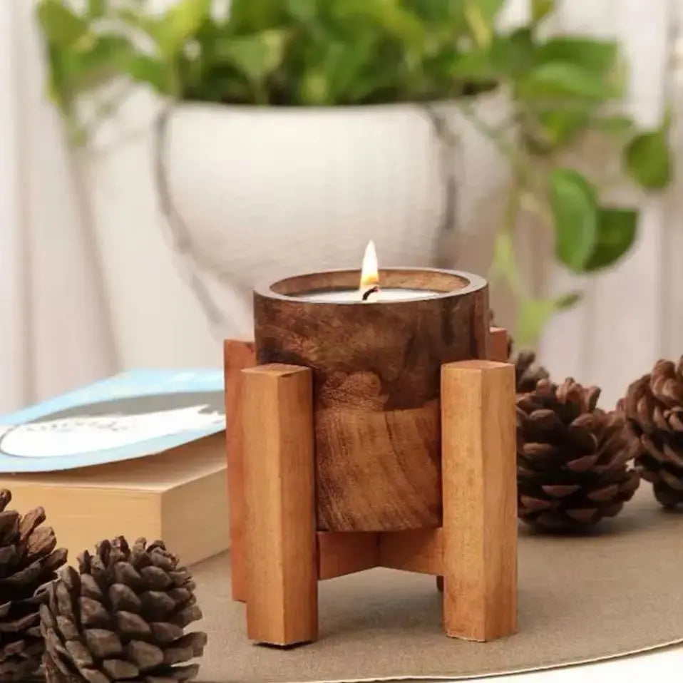 Jar with stand for candle making