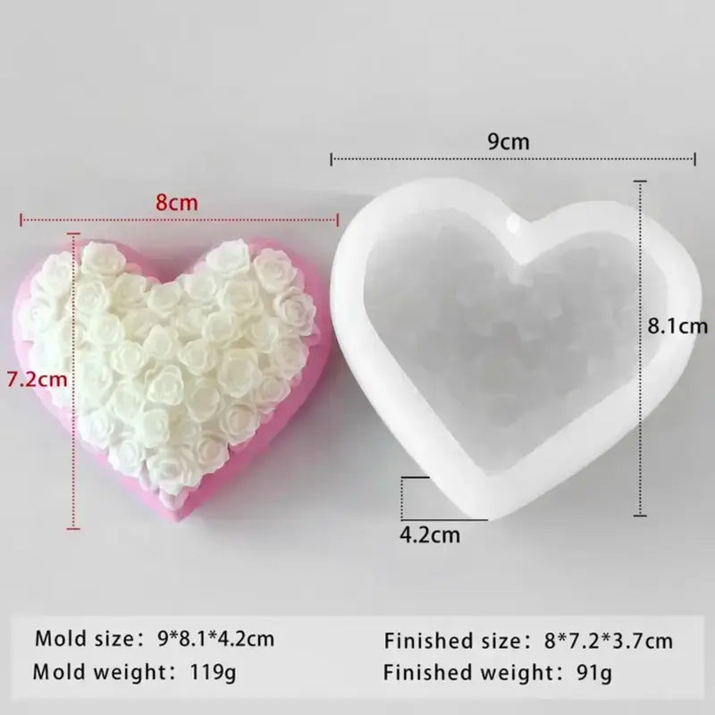 4pc heart mold