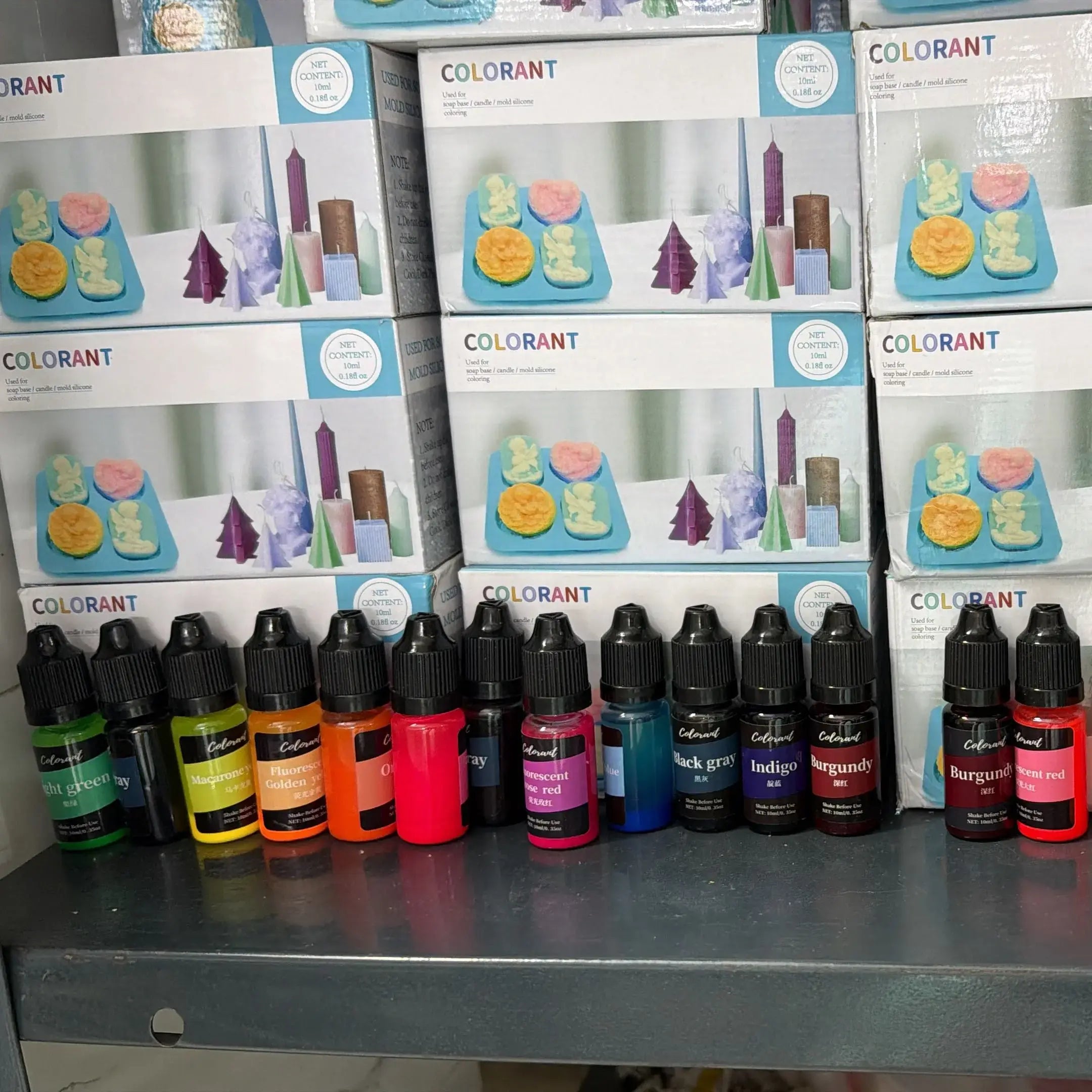Colourant for shop and candle imported china colour 24 shades box