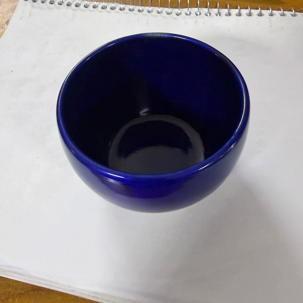 Blue bowl for making evil eye candle metal urli