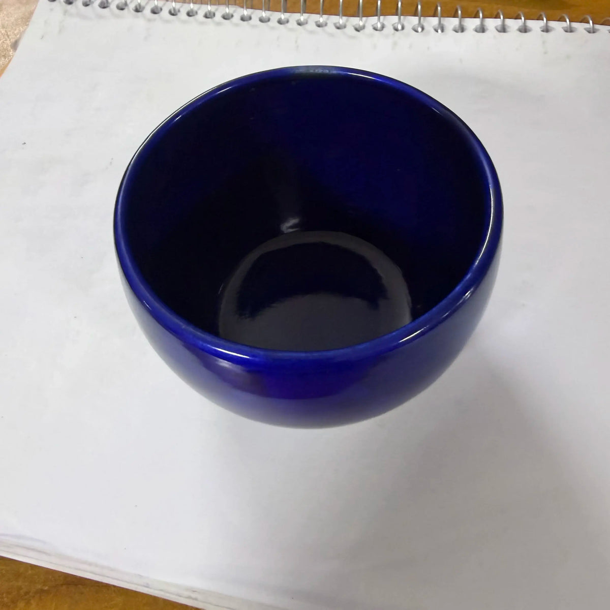 Blue bowl for making evil eye candle metal urli