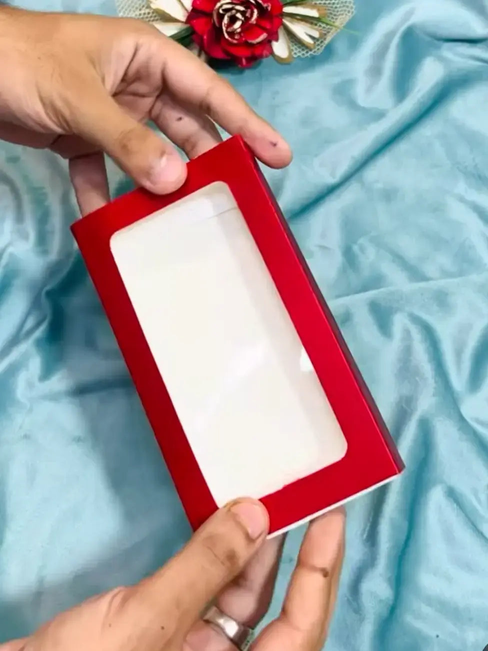 10 pc red satin box 6.5"*3.5"1" inch